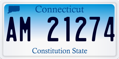 CT license plate AM21274