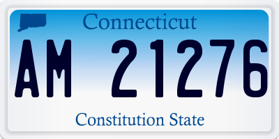 CT license plate AM21276