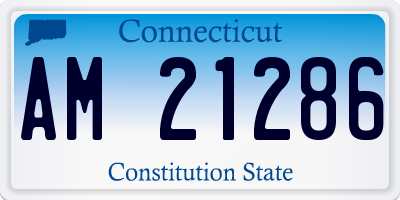 CT license plate AM21286
