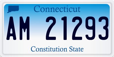 CT license plate AM21293