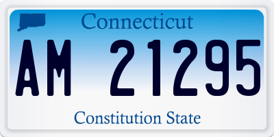 CT license plate AM21295