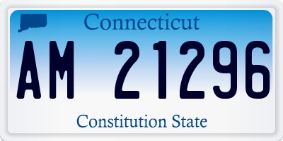 CT license plate AM21296