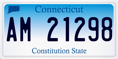 CT license plate AM21298