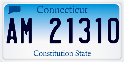 CT license plate AM21310
