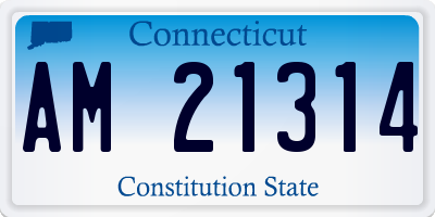 CT license plate AM21314