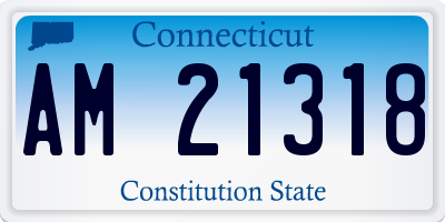 CT license plate AM21318