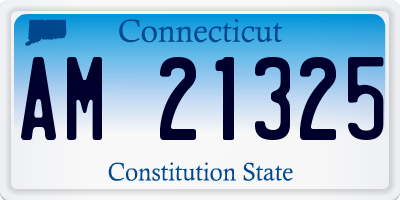 CT license plate AM21325