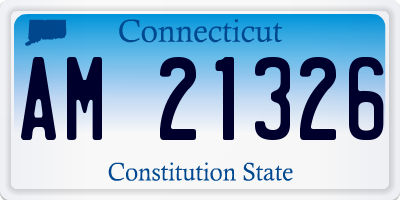 CT license plate AM21326