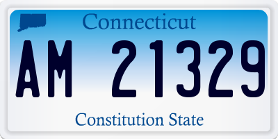 CT license plate AM21329