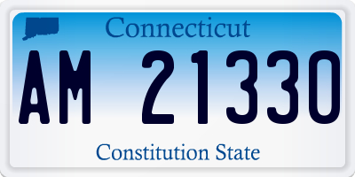 CT license plate AM21330