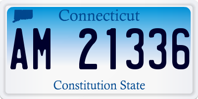 CT license plate AM21336