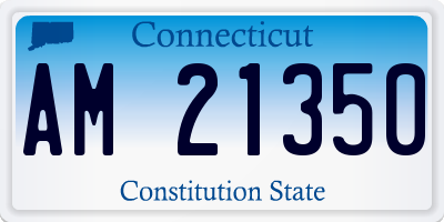 CT license plate AM21350