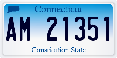 CT license plate AM21351
