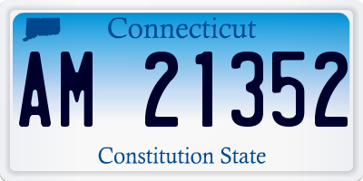 CT license plate AM21352