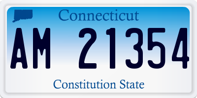 CT license plate AM21354