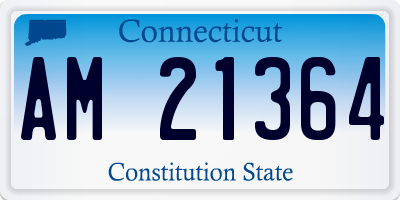 CT license plate AM21364