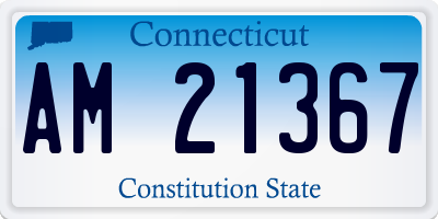 CT license plate AM21367