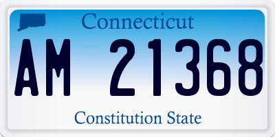 CT license plate AM21368