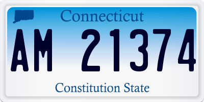 CT license plate AM21374