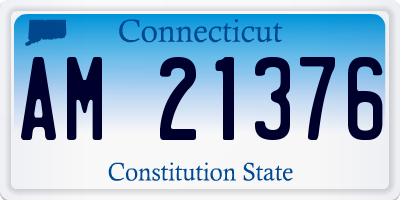 CT license plate AM21376