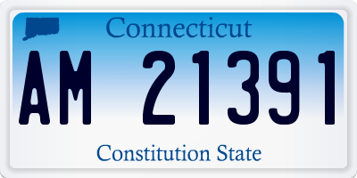 CT license plate AM21391