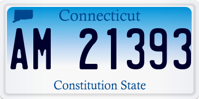 CT license plate AM21393