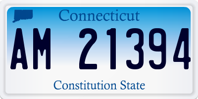 CT license plate AM21394