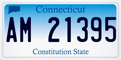 CT license plate AM21395