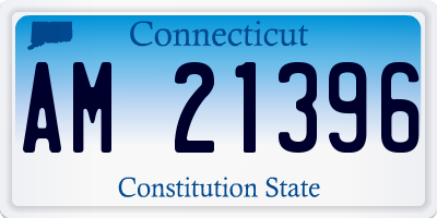 CT license plate AM21396