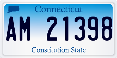 CT license plate AM21398