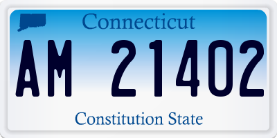 CT license plate AM21402