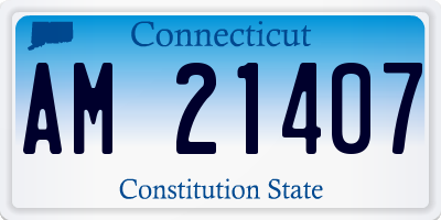 CT license plate AM21407