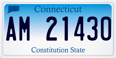 CT license plate AM21430