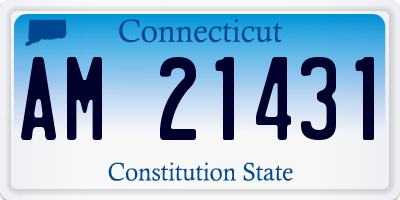 CT license plate AM21431