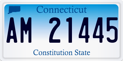 CT license plate AM21445