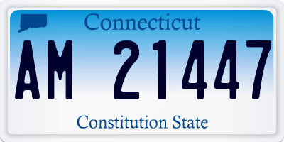 CT license plate AM21447