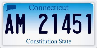 CT license plate AM21451