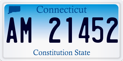 CT license plate AM21452