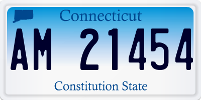 CT license plate AM21454