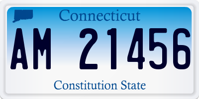 CT license plate AM21456