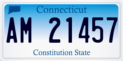 CT license plate AM21457