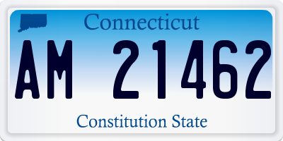 CT license plate AM21462
