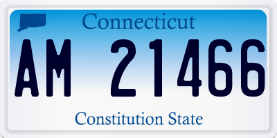 CT license plate AM21466