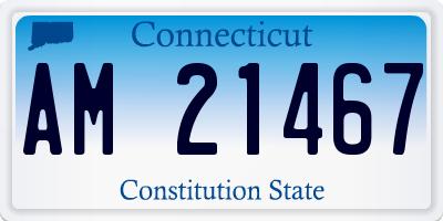 CT license plate AM21467