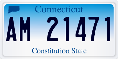 CT license plate AM21471