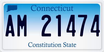 CT license plate AM21474