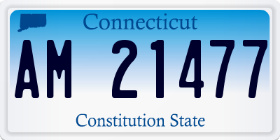 CT license plate AM21477