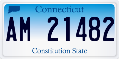 CT license plate AM21482
