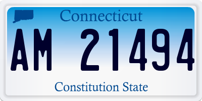 CT license plate AM21494