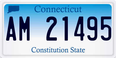 CT license plate AM21495